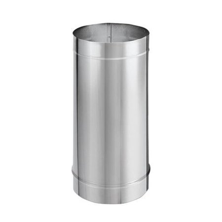 KEEN 8 x 24 in. Single Wall Stove Pipe Straight Length - Stainless Steel KE2213175